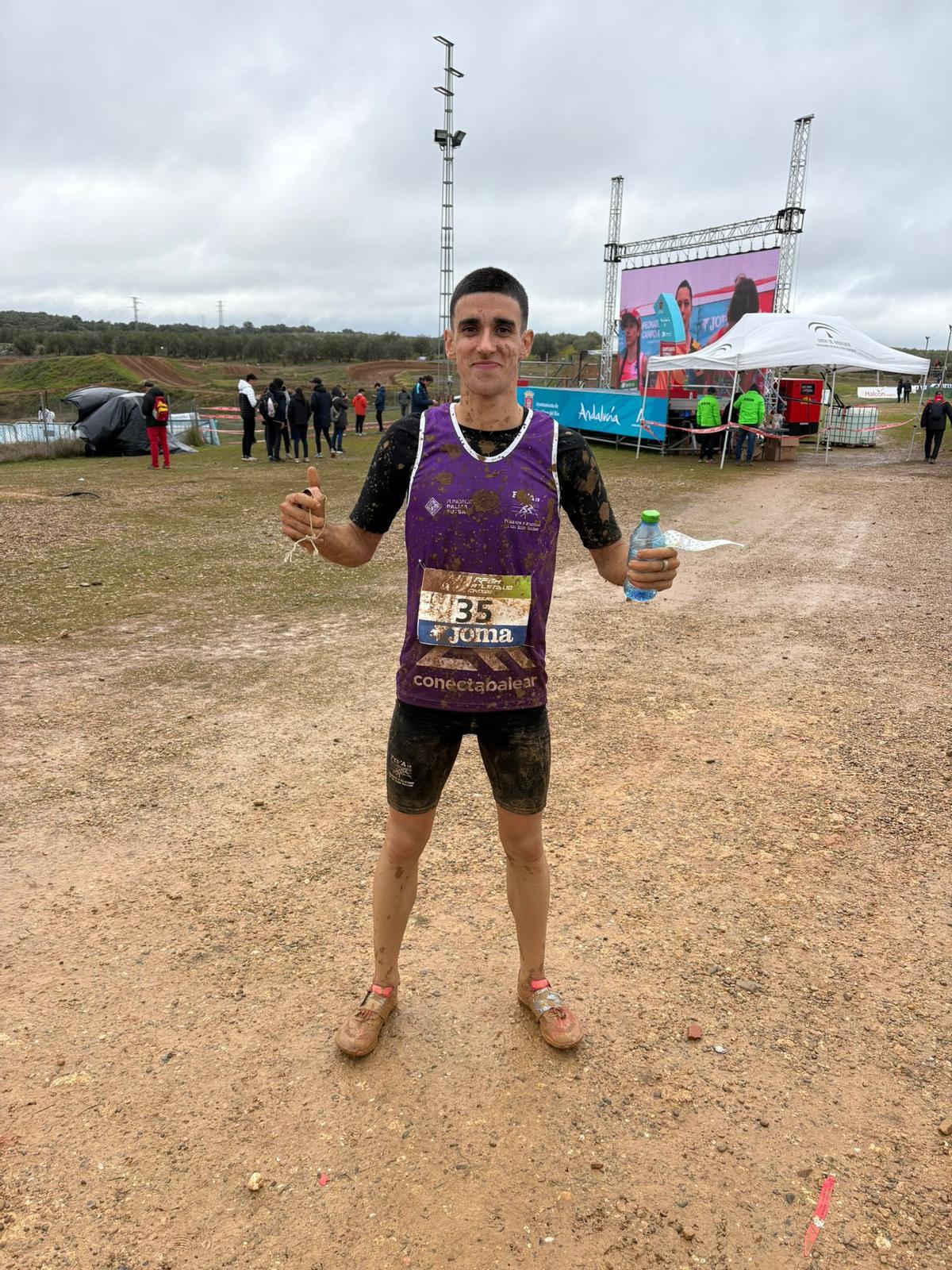 Adrià Ceballos, en los Nacionales de cross