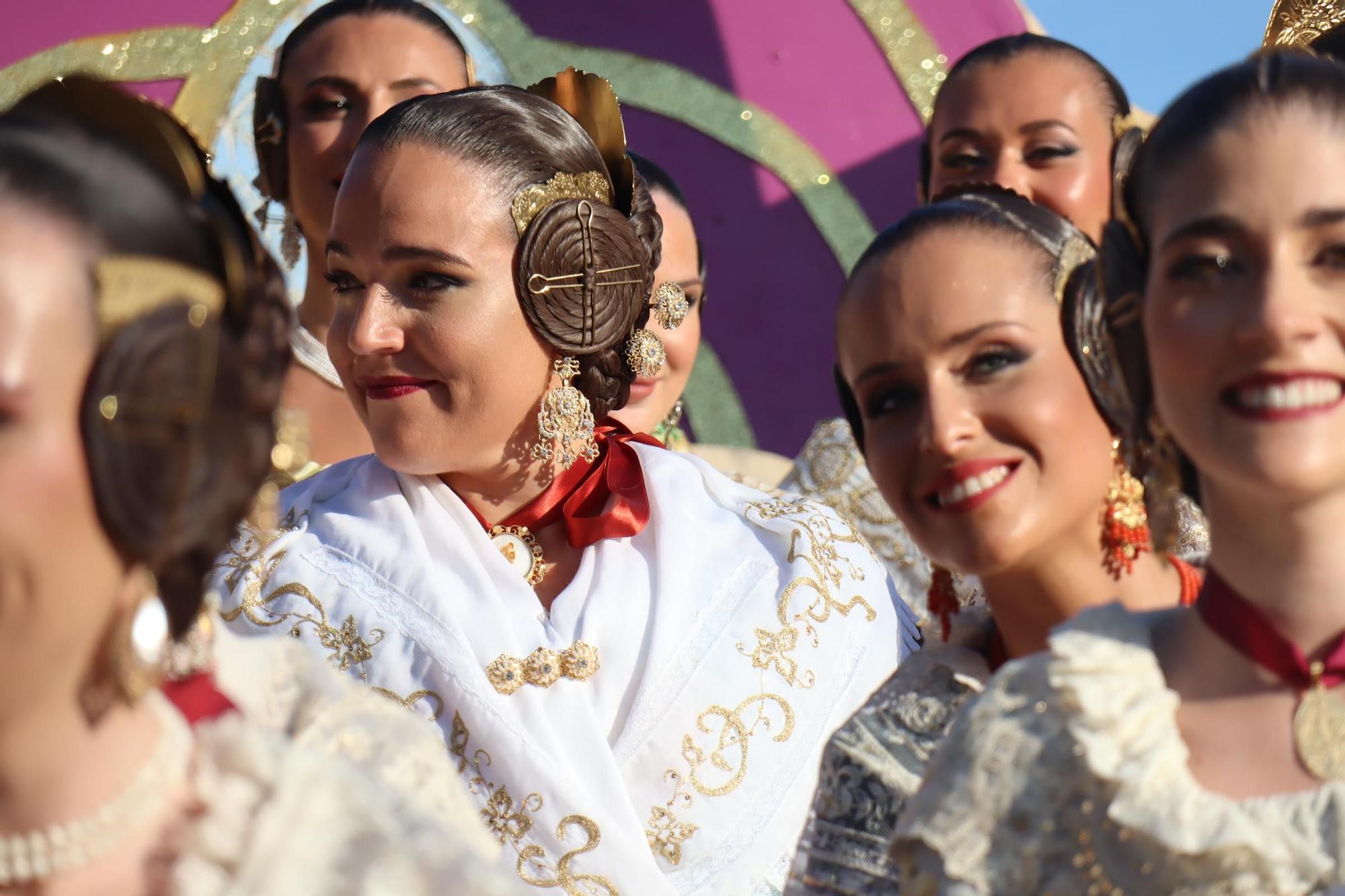 Las candidatas a Fallera Mayor de València 2026 se estrenan en la Batalla de Flores