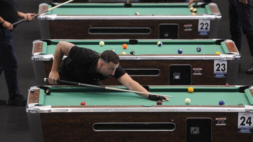 Instantes del Gallego de billar pool en el Lalín Arena. | |