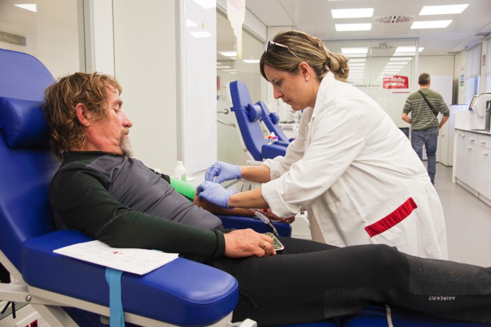 Donació de sang a l'Hospital Josep Trueta