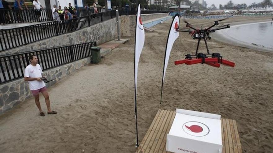 Drones de Vodafone para el equipo de salvamento.