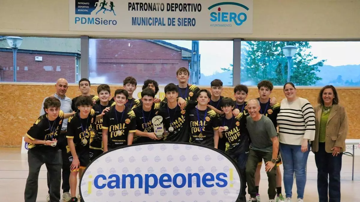 El Club Baloncesto Siero celebra su 40.º aniversario con el título de campeón de Asturias en segunda cadete
