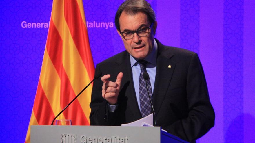 Artur Mas, aquest dimarts en roda de premsa al Palau de la Generalitat