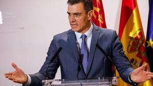 Pedro Sánchez, en una comparecencia pública. EPC