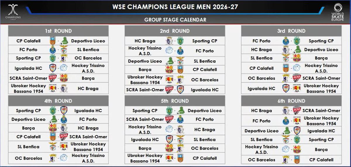 Calendario WSE Champions