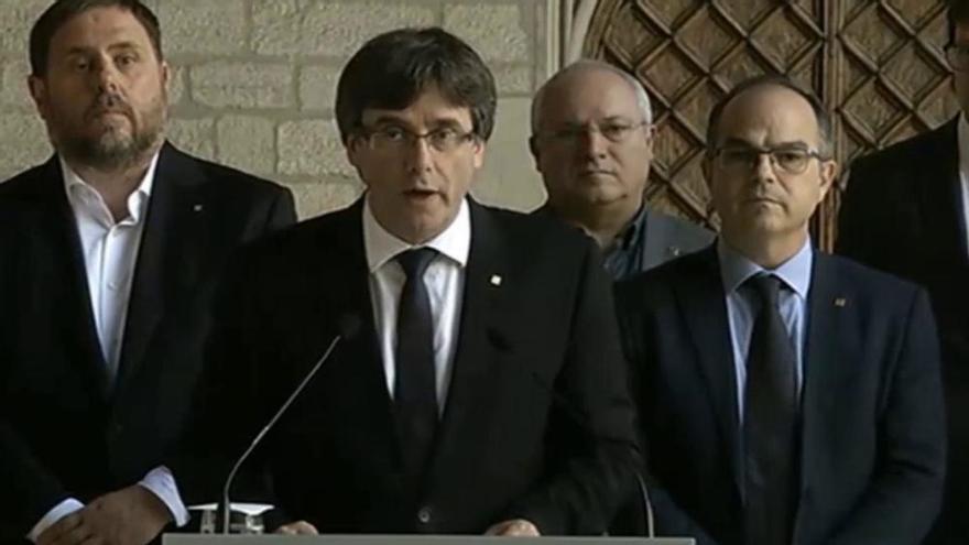 Puigdemont denuncia una &quot;agresión coordinada&quot;