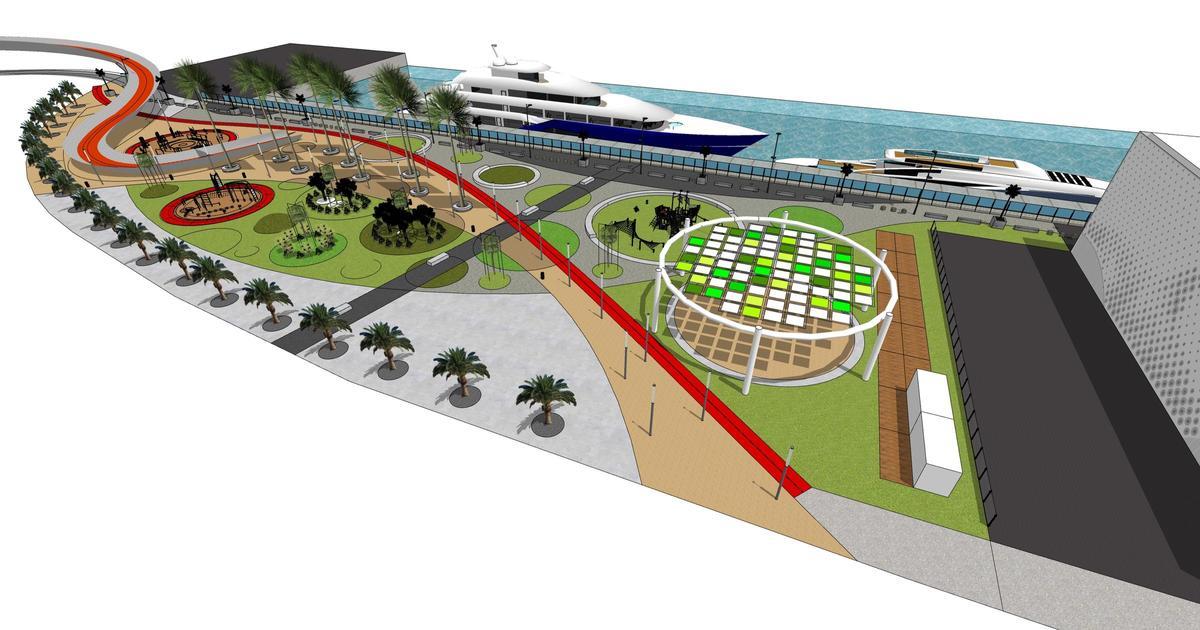 Infografía de la primera fase del futuro parque urbano del Puerto.
