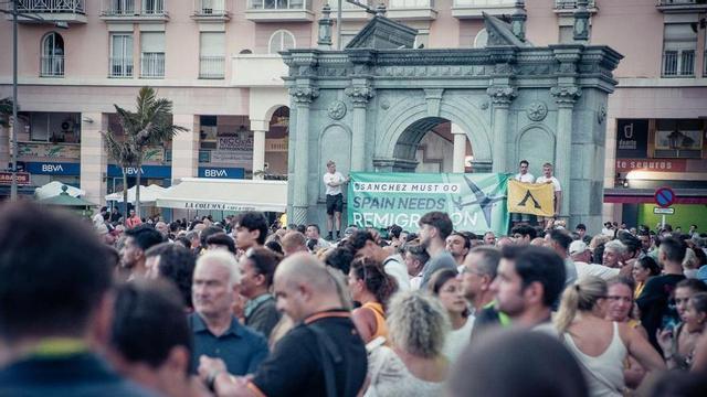 Una protesta de Save Europe Act en contra de la immigració