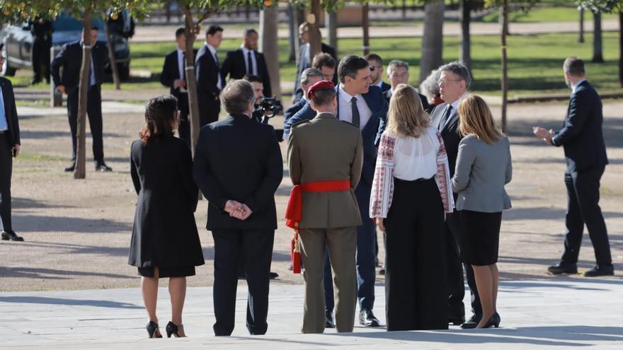 Cumbre en Castelló | Las primeras imágenes de la llegada de Pedro Sánchez al Auditorio.