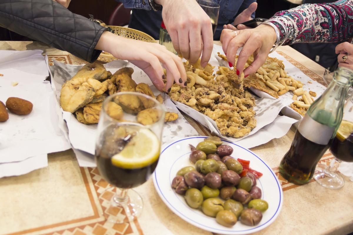 Pescaíto frito en Cádiz.