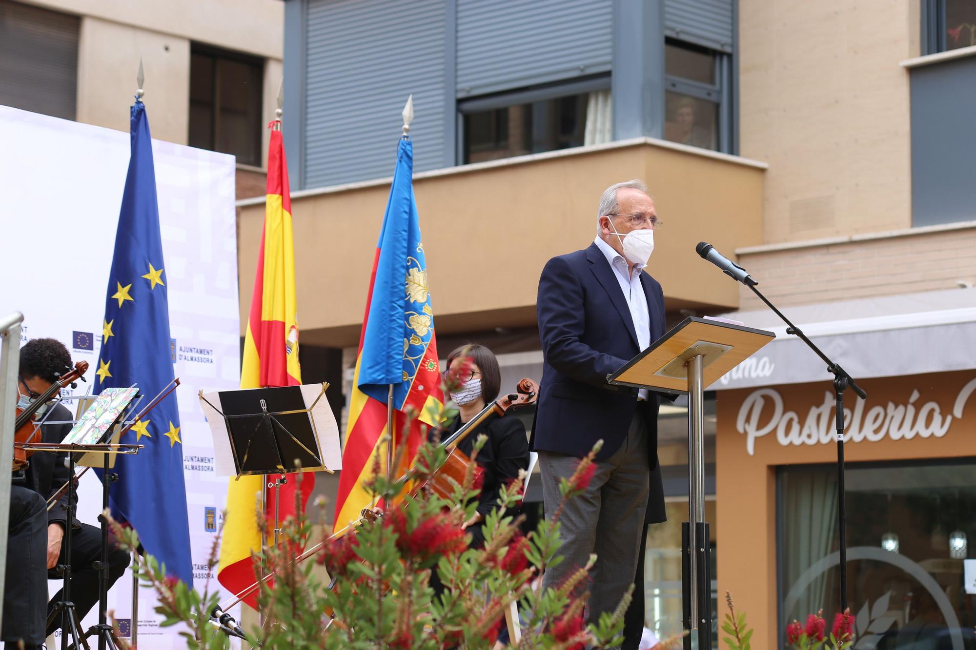 Homenaje en Almassora a las víctimas del covid y los trabajadores esenciales durante la pandemia