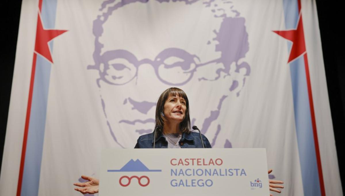 Ana Pontón, portavoz nacional del BNG, ayer en Rianxo. |  EFE