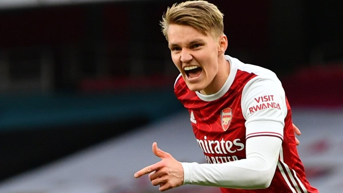 Odegaard, en un partido con el Arsenal la pasada temporada.