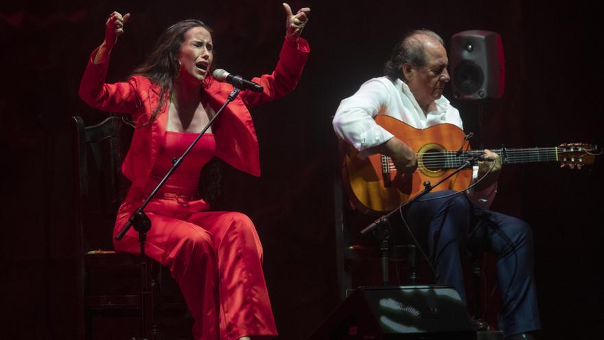 La cantaora Rocío Luna, hace pocos días en el Festival de las Minas de la Unión.