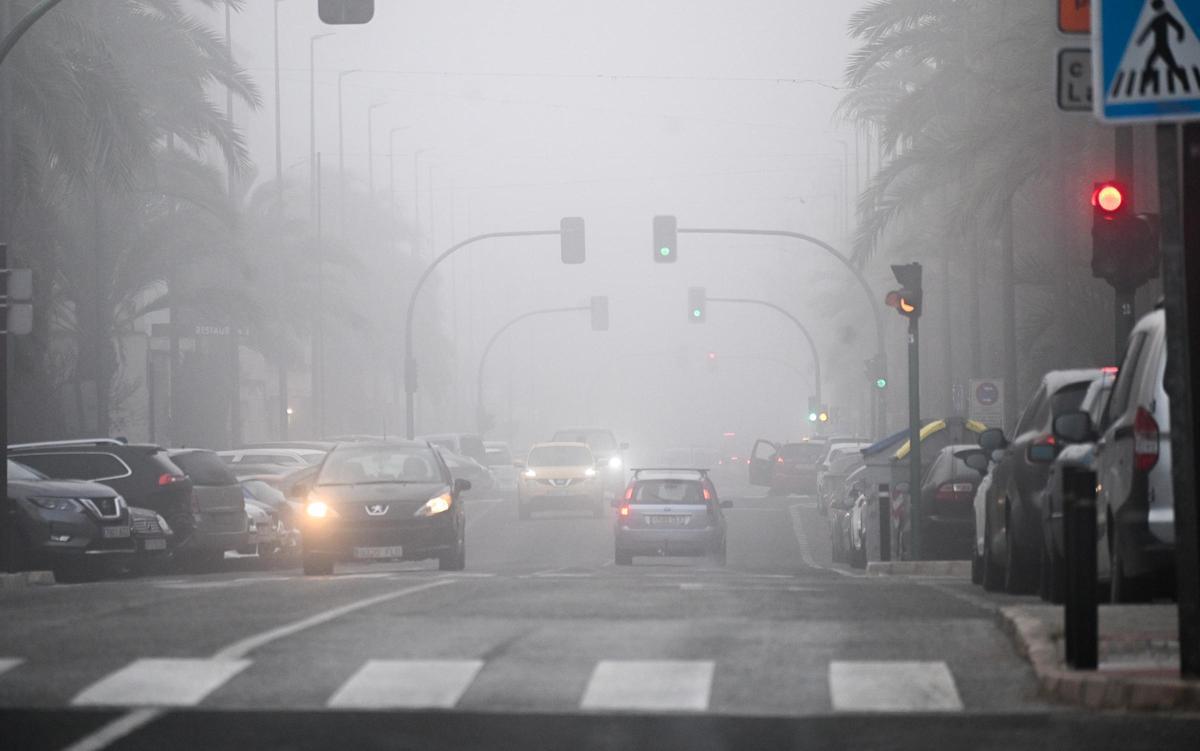 La niebla deja estampas invernales en la provincia de Alicante
