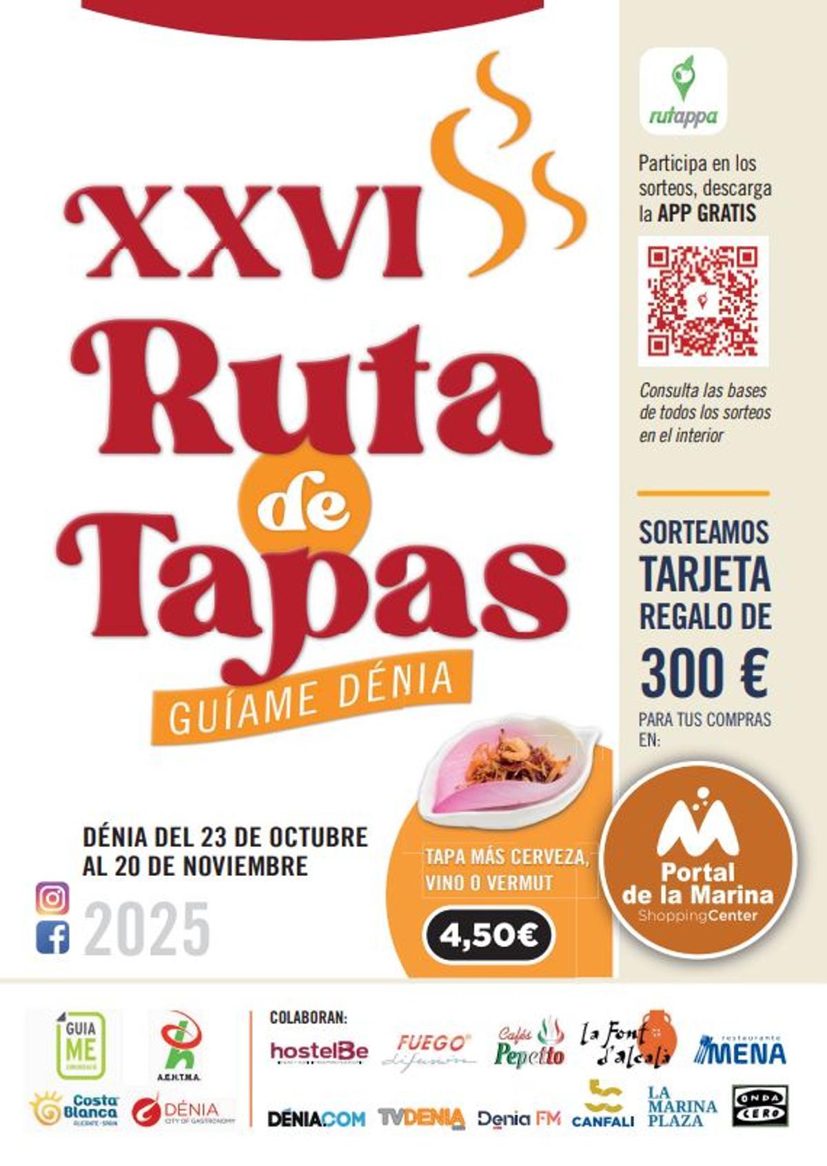 Cartel oficial de la Ruta de Tapas
