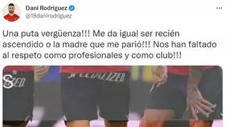 Dani Rodríguez estalla en redes sociales por el arbitraje en el Cádiz - Real Mallorca