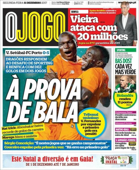 Portadas deportivas de este lunes 11 de diciembre