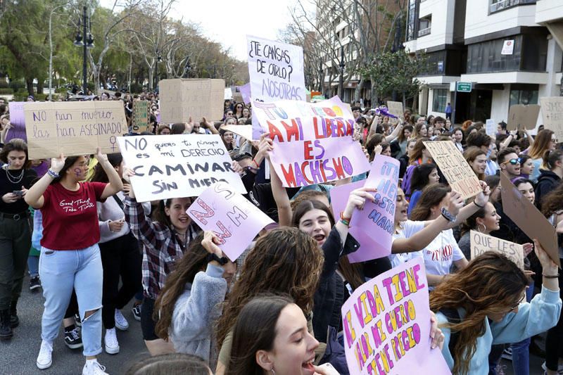 Manifestación de los estudiantes en Valencia contra el pin parental