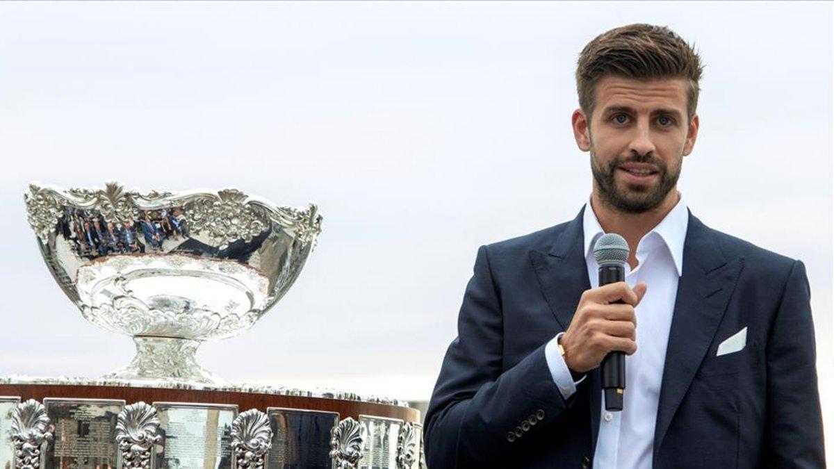 Piqué, durante el acto promocional en el US Open