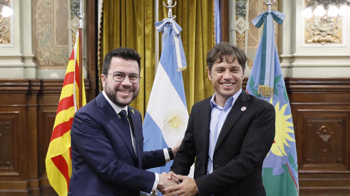 El 'president' Pere Aragonés se reúne con el gobernador de Buenos Aires