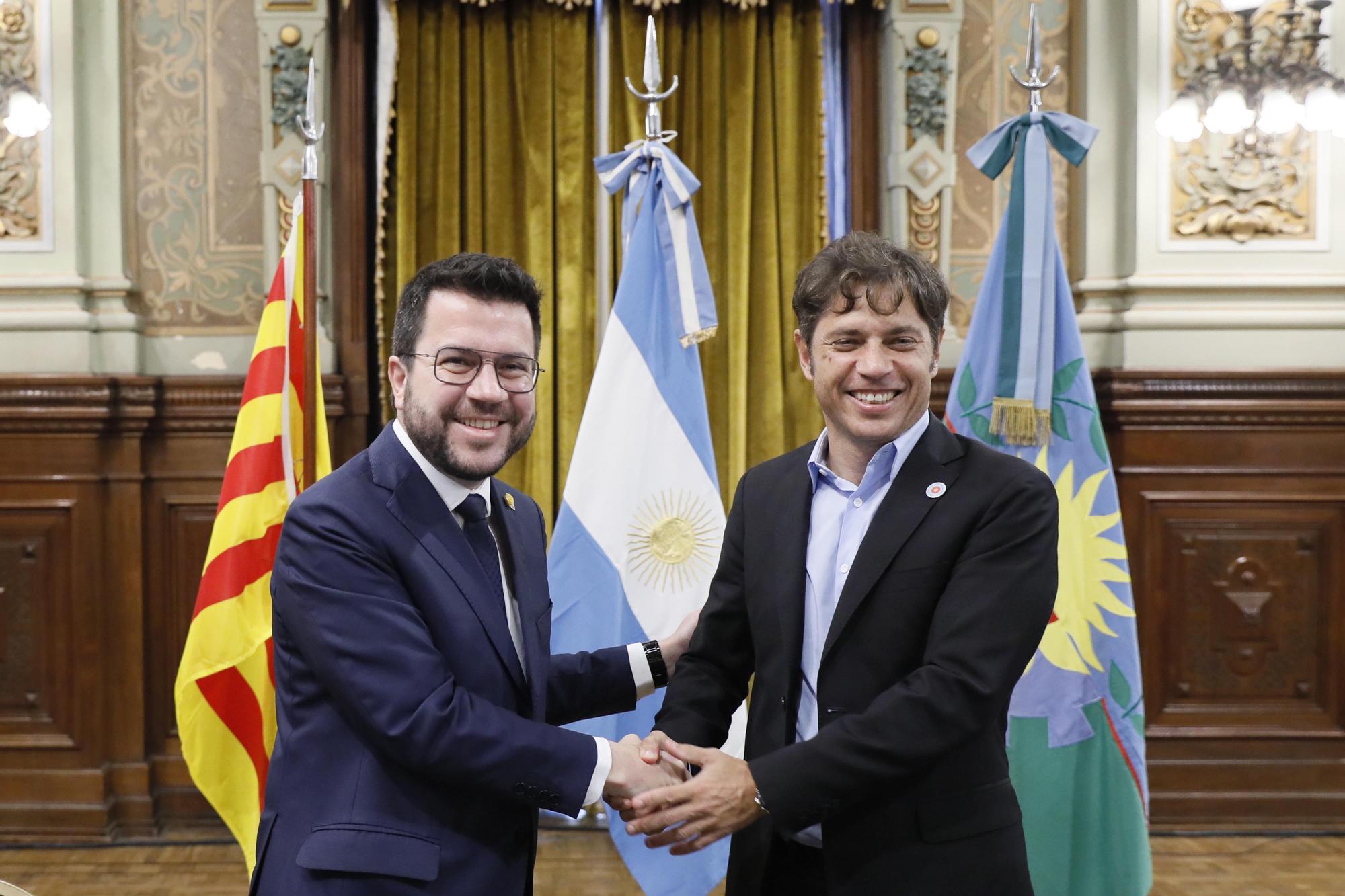El 'president' Pere Aragonés se reúne con el gobernador de Buenos Aires
