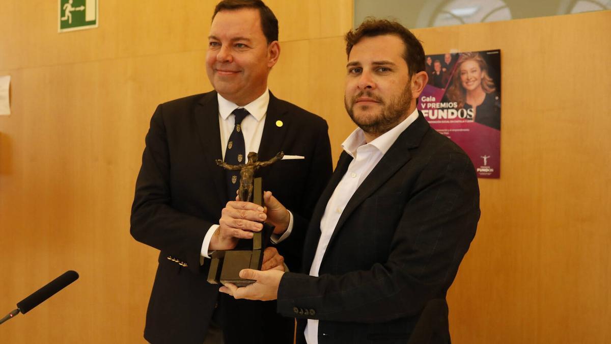 José María Viejo del Pozo y Víctor López de la Parte en la presentación de los V Premios Fundos