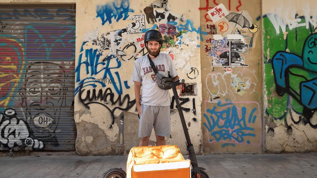 Pepe Forés, un rider de Glovo con la cuenta desconectada.