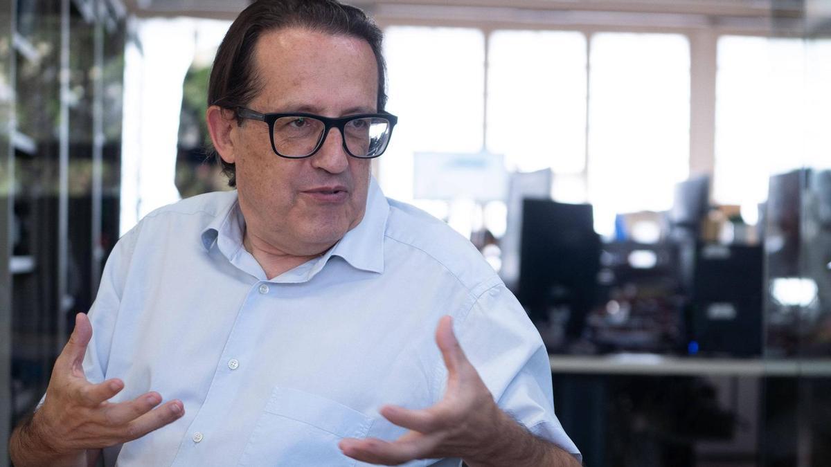 Un moment de l’entrevista amb Antoni Llobet a les instal·lacions de Regió7