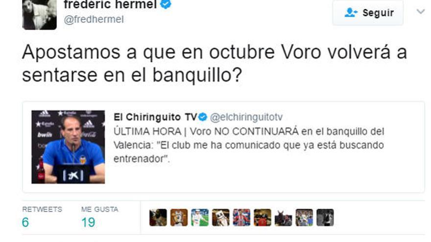 Fréderic Hermel se burla del Valencia CF