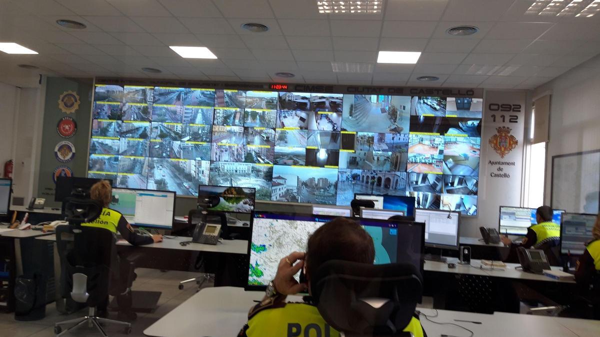 Sala de Emergencias del Ayuntamiento de Castelló.