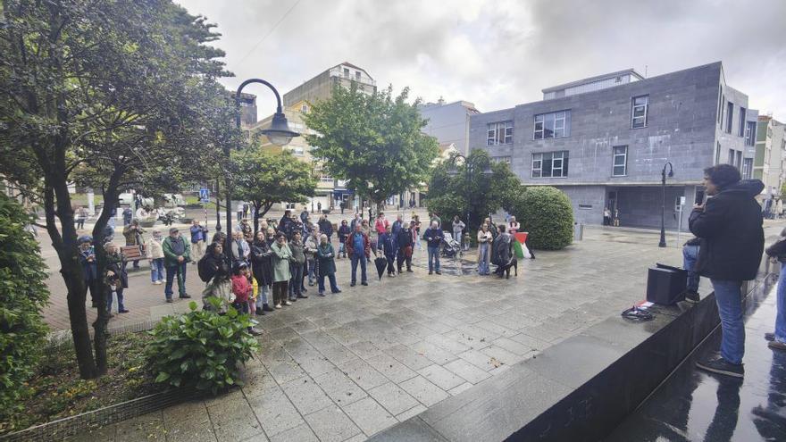 Unas 50 personas contra Israel en Cangas