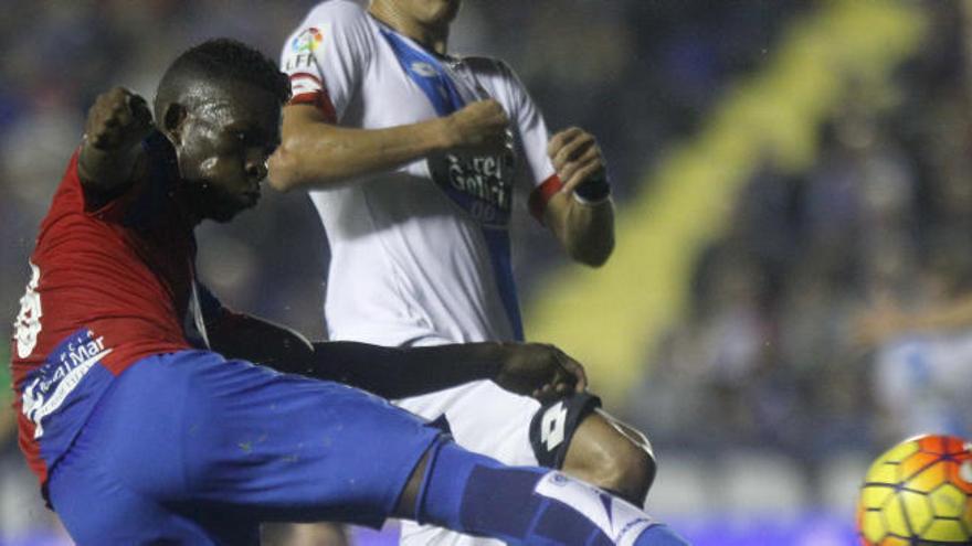 Lerma, en el partido de la pasada jornada contra el Depor