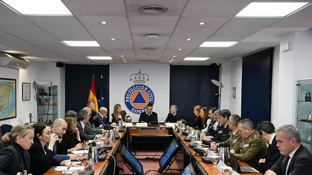 Sánchez preside la reunión para la valoración de riesgos provocados por las borrascas