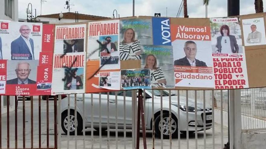 Pintan y destrozan 50 carteles de Compromís per Alboraia