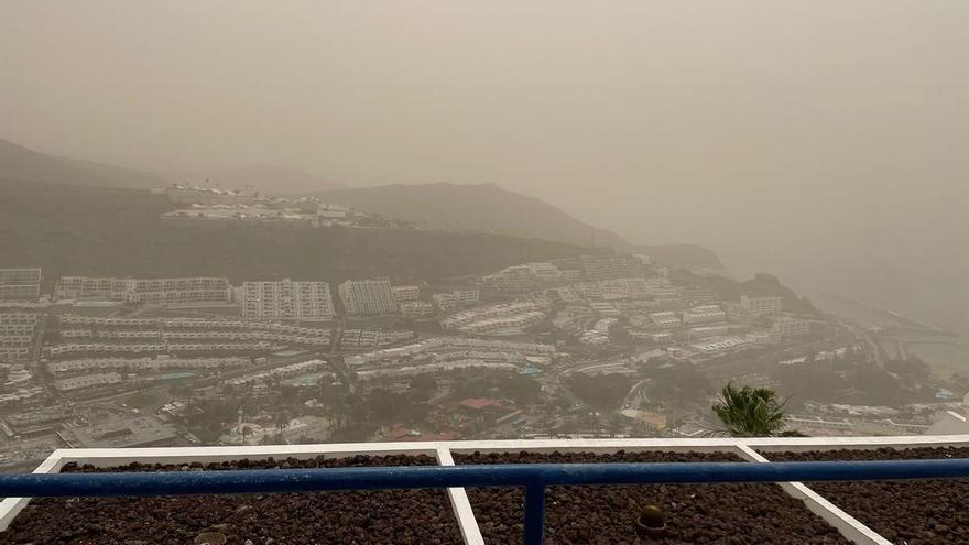 Intensa calima en Puerto Rico, en el municipio de Mogán (Gran Canaria)