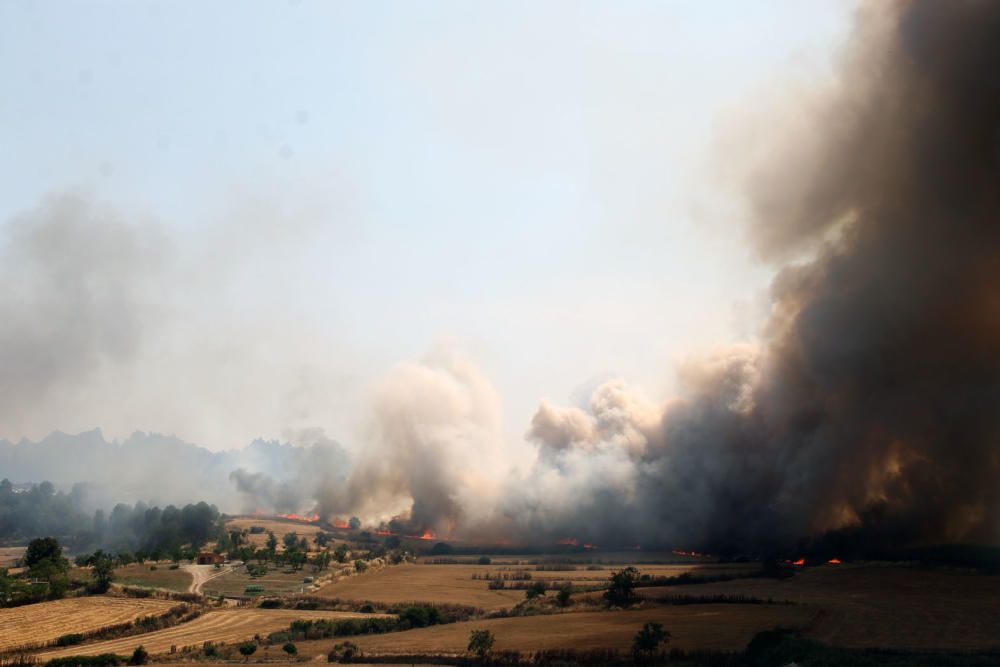 Incendi forestal a Sant Fruitós de Bages