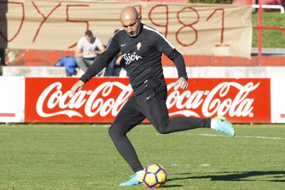 Entrenamiento del Sporting, sábado 10 diciembre