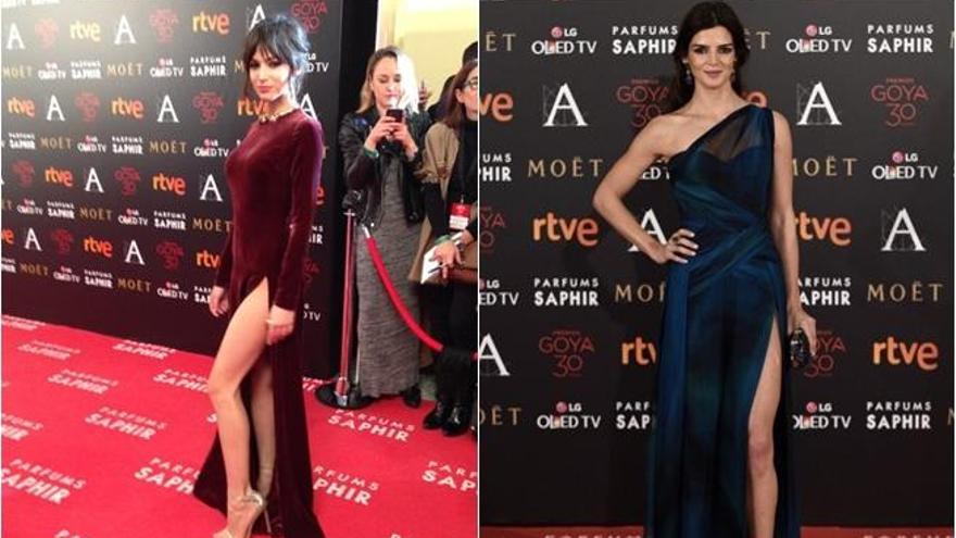 Úrsula Corberó y Clara Lago en la alfombra roja de los Goya.