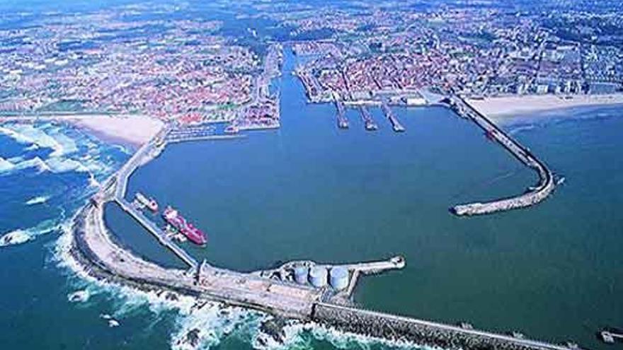 En el centro de la imagen, zona del puerto de Leixões –Oporto– donde se ubicará su Campus do Mar.