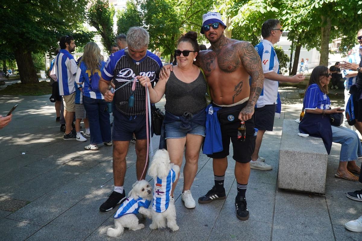 Así fue el ambiente en la calle San Juan y por toda A Coruña antes del Deportivo-Las Palmas