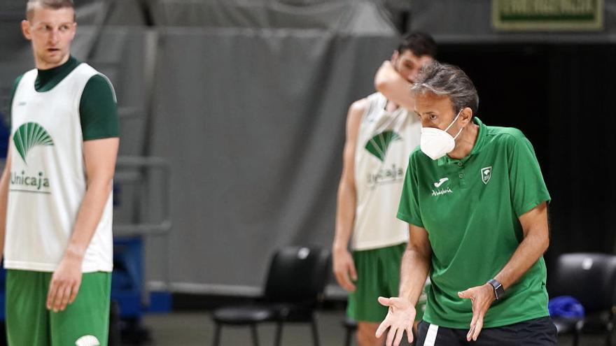 Luis Casimiro en una sesión de entrenamientos con Unicaja