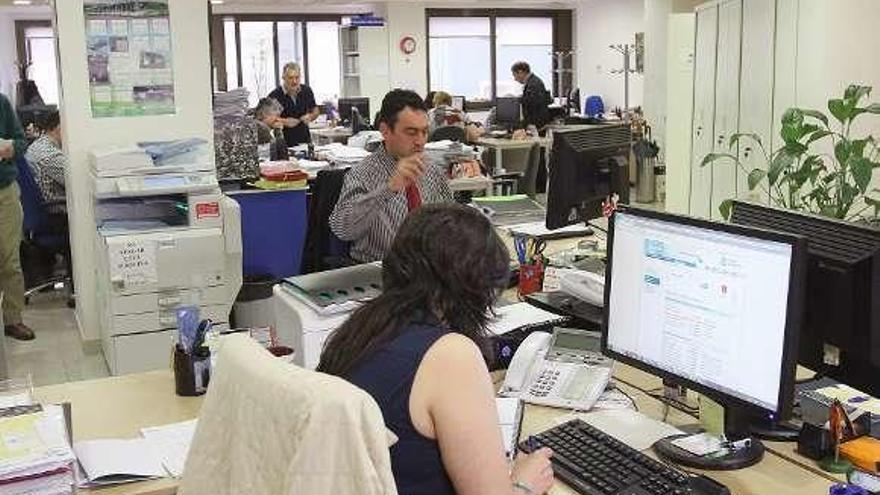 Trabajadores de la Xunta, en Ourense.