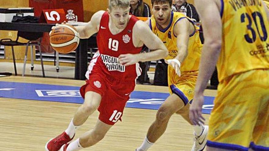 Víctor Moreno, en el darrer partit del Bàsquet Girona a Fontajau contra el Gran Canària.