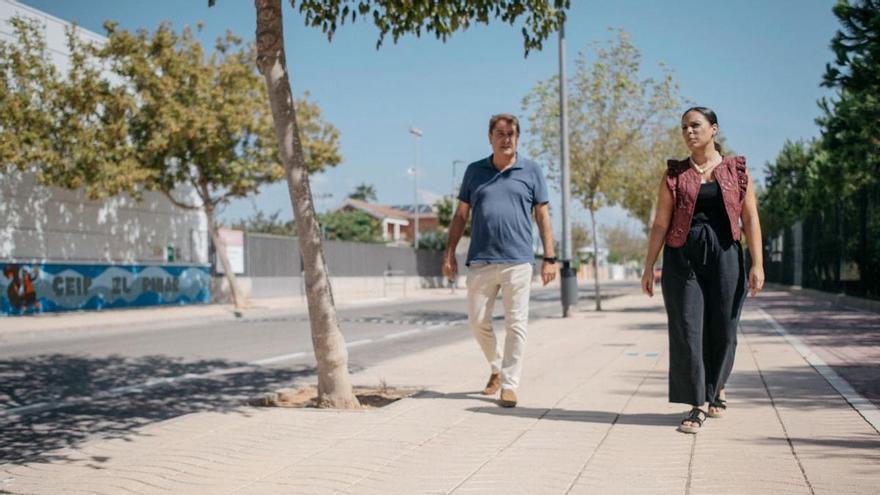 Castellón arbeitet an den letzten Arbeiten des neuen Schulwegs der Grundschule El Pinar zum Schulbeginn