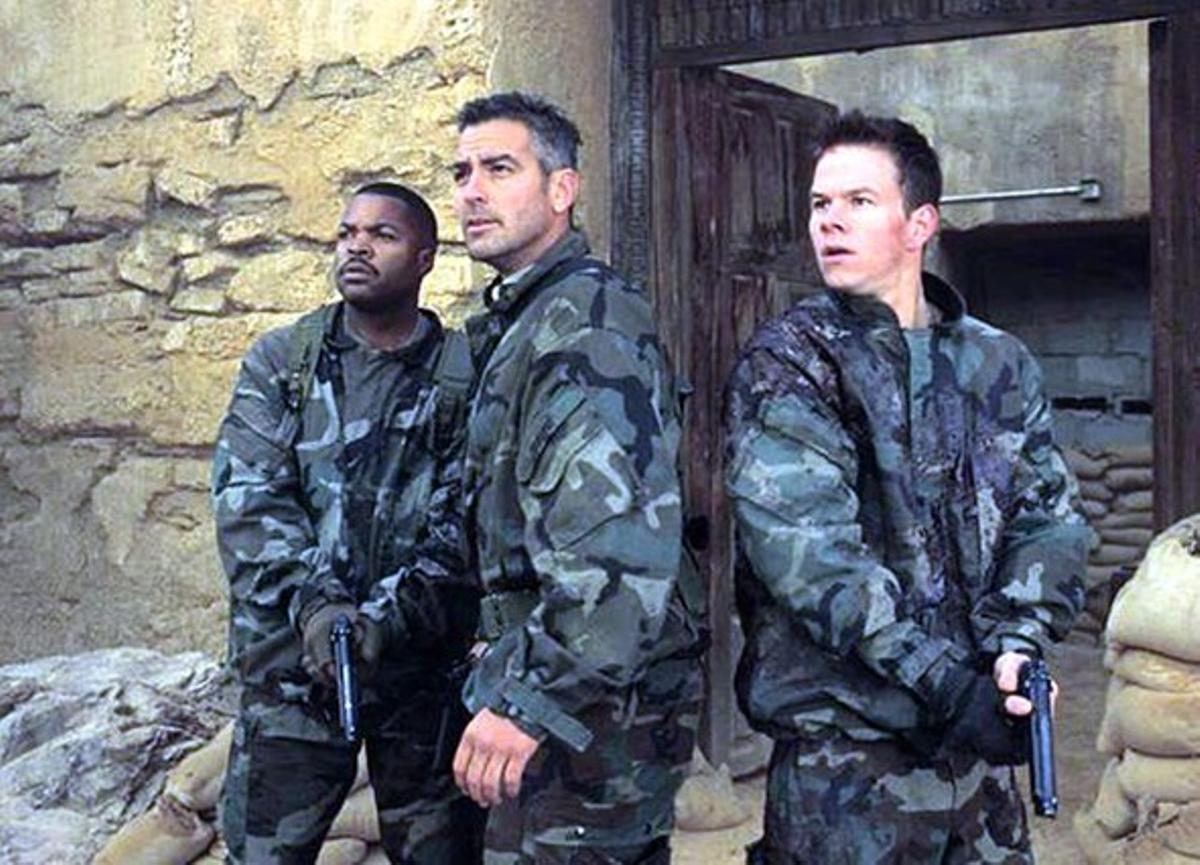 Ice Cube, George Clooney i Mark Wahlberg, en una escena de ’Tres reyes’. Ice Cube, George Clooney i Mark Wahlberg, en una escena de ’Tres reyes’.