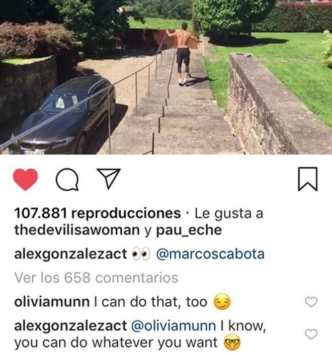 Los mensajes de Álex González y Olivia Munn