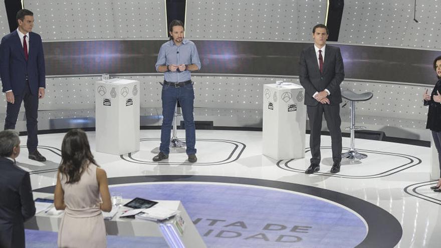 Un momento del debate electoral.