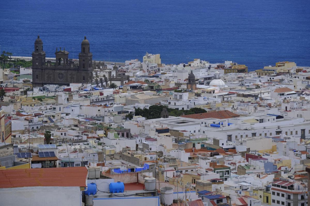 Vista de Vegueta desde las alturas.