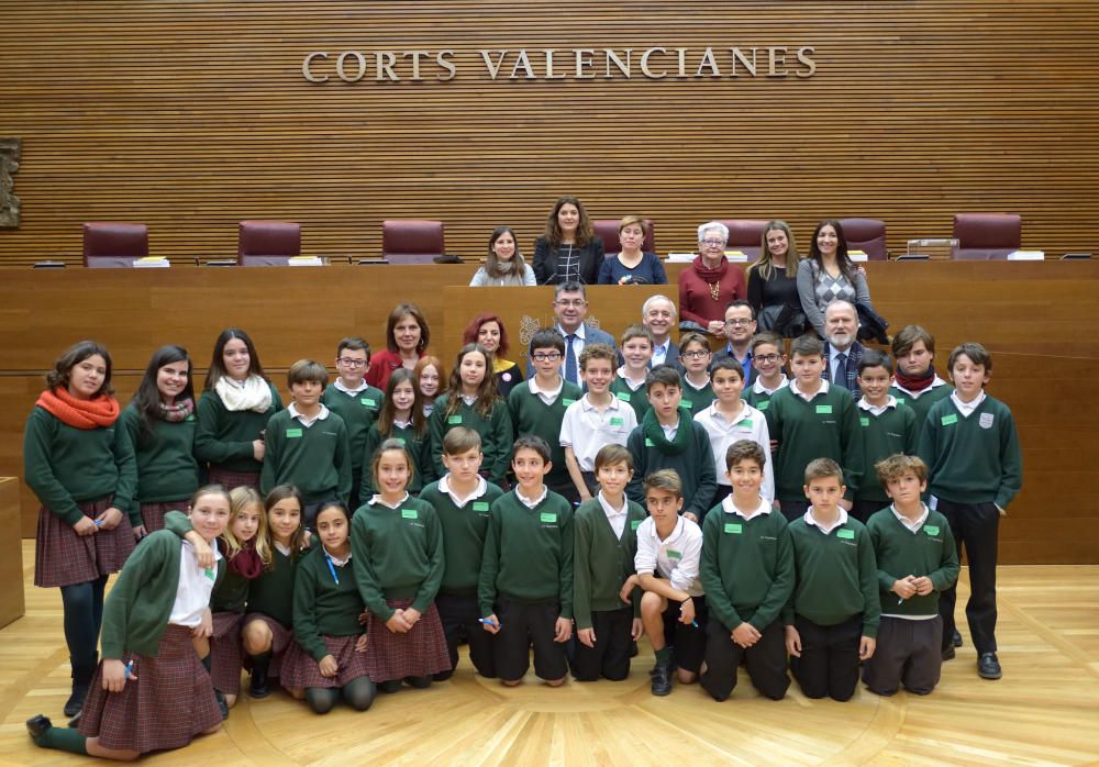 Escolars es convertixen en diputats en les Corts